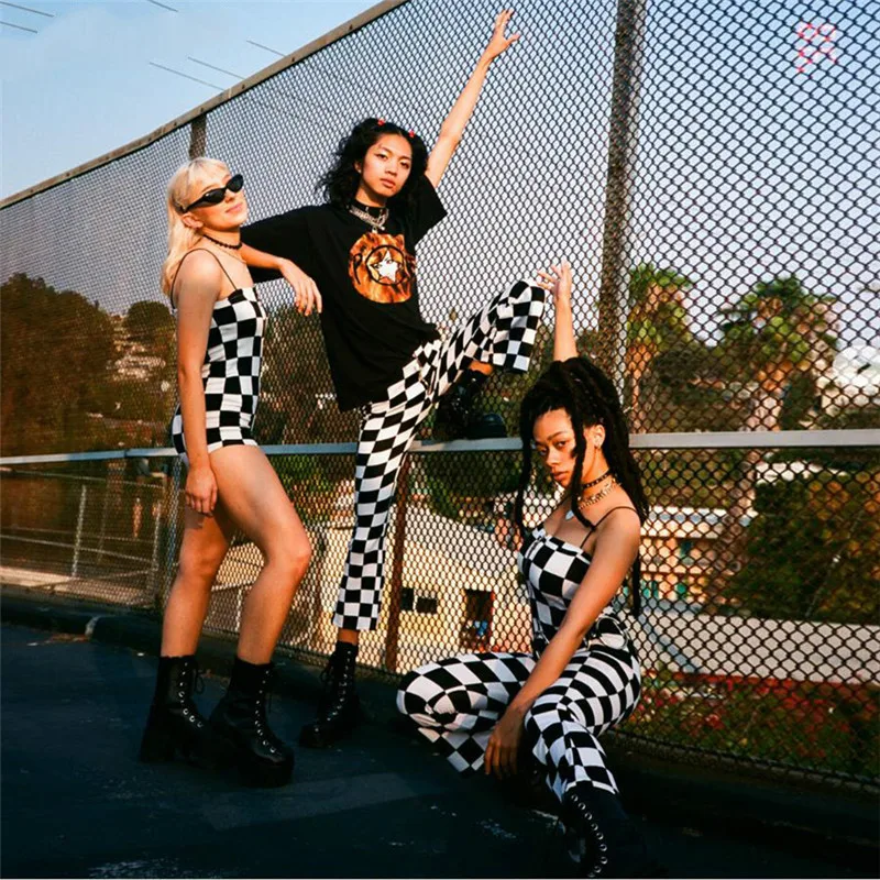 

Ladies Off Shoulder Bodycon Jumpsuits New Rompers Women Casual Playsuit Fashion Zipper Black White Lattice Jumpsuit
