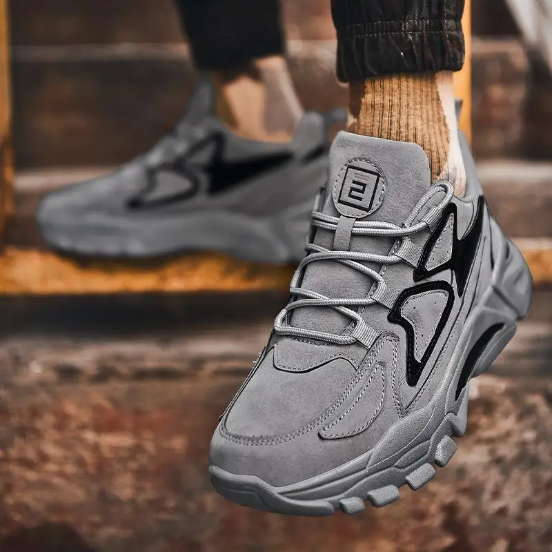 

Harajuku Sneakers Man Sport Shoes Sports Men's Running Shoes Thick Bottom Dad Shoes Male Walk Height Increasing Cushioning Shoes