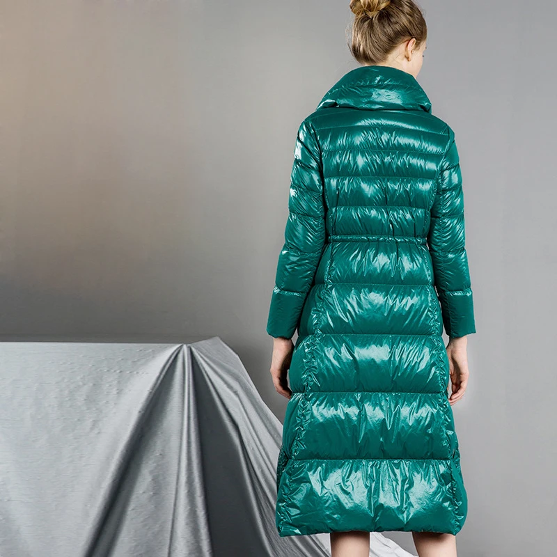 

Tide High Quality Women's Winter Duck Down Light Thicken Warm Jacket Fashion Design Windproof Warm Female Coats Brand Parkas