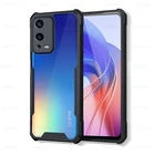 Прозрачная акриловая сверхпрочная задняя крышка для Oppo Orro Appo A55 A 55 4G 5G 2021 Oppoa55 чехол из ТПУ противоударный бампер Coque Fundas