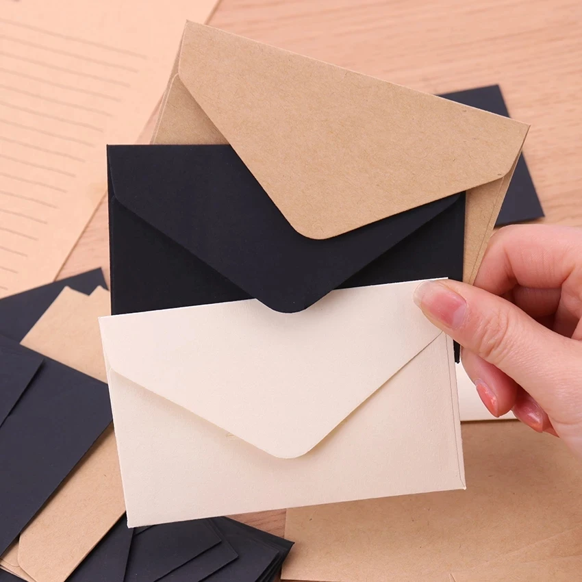 

LOLO Vintage Kraft Paper Envelopes for Letters Mailers Set Kraft Letter Envelope for Wedding Invitation Gift Postcards