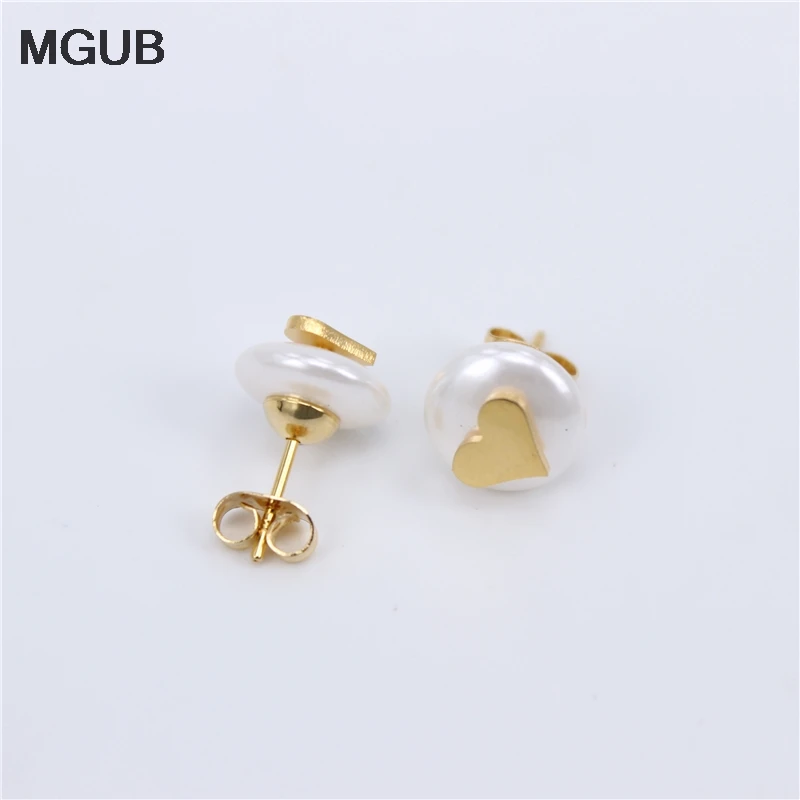 Женские серьги гвоздики в форме сердца из нержавеющей стали|Серьги-гвоздики| |