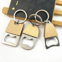 100pcslot portable small bottle opener with wood handle wine beer soda glass cap bottle opener key chain for home kitchen bar