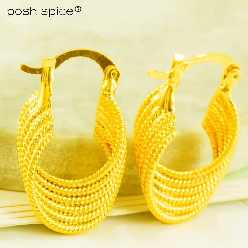 Золотые серьги для женщин девушек арабские африканские эфиопские свадебные