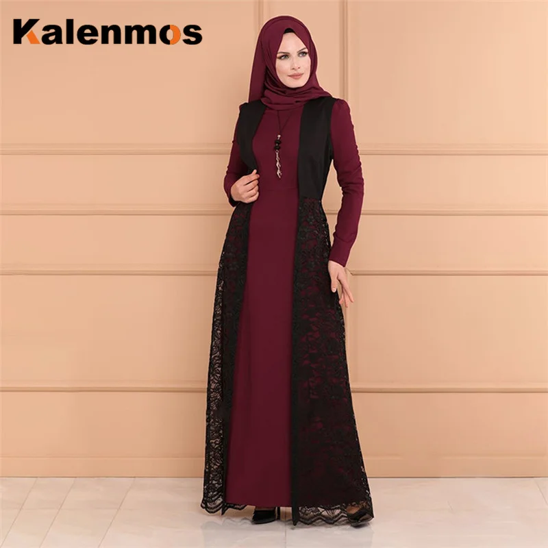 Комплект из двух предметов мусульманское платье Абайи и жилет женское длинное