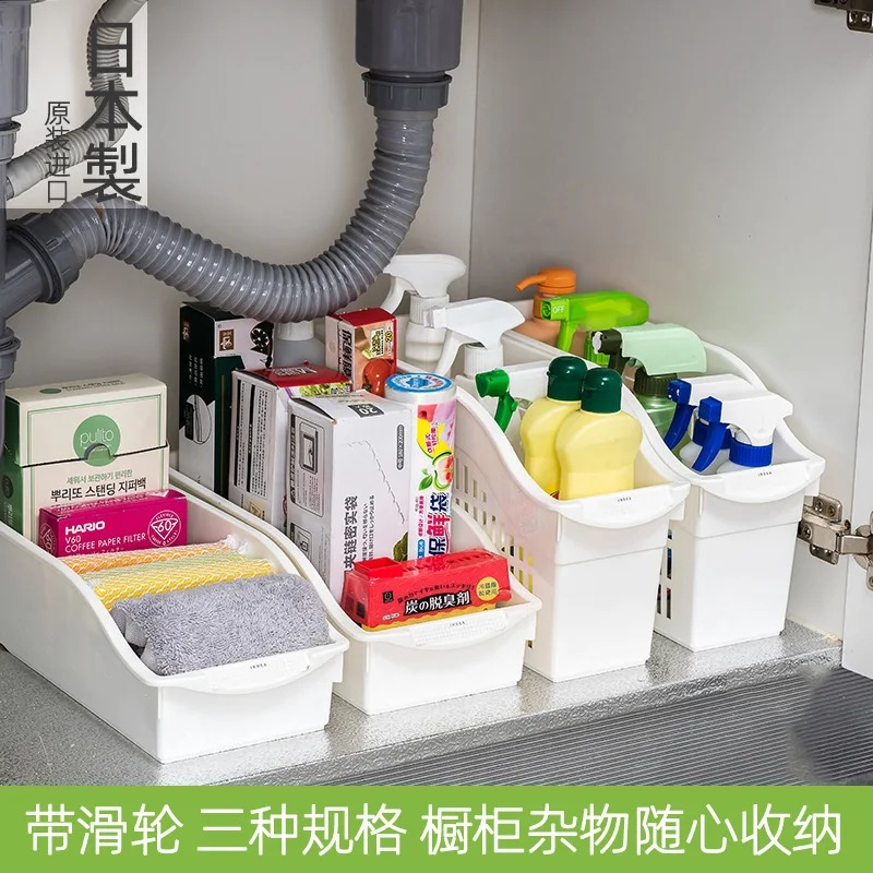 

Kitchen Refrigerator Plastic Storage Basket Container Basket With Pulley Drawner Adjustable Storage Box Retractable Drawer Space