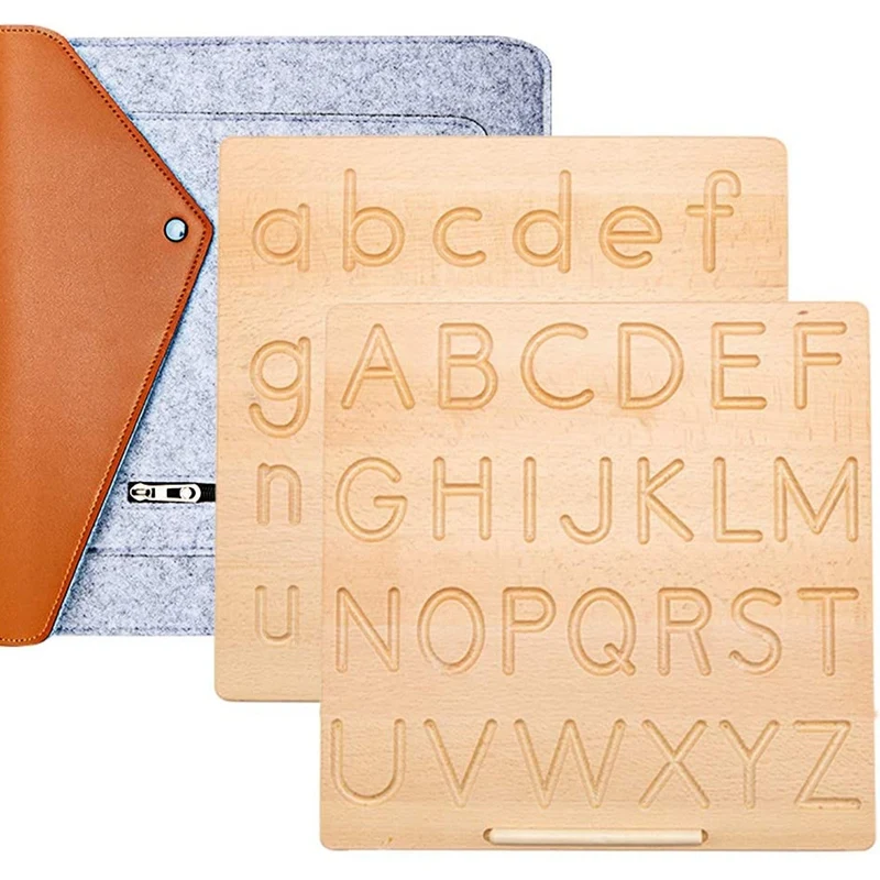 

Letter Tracking Board Wood Alphabet Tracing Board Writing Practice Board for Kids Preschool Educational Toy