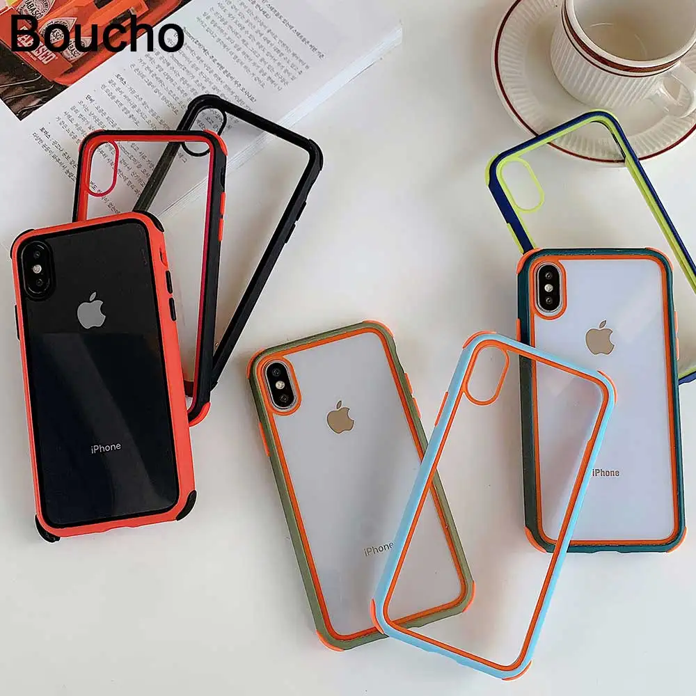 Модный двухцветный чехол для телефона iphone X 6 6s 7 8 Plus милые прозрачные мягкие чехлы