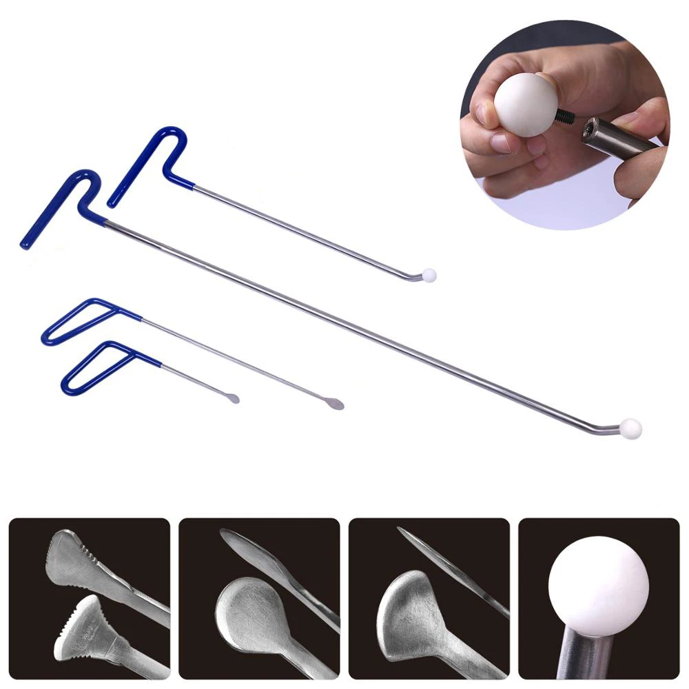 

Инструмент для удаления вмятин Super PDR, инструменты для ремонта вмятин без покраски, толкающие стержни, крючки, ручной инструмент, набор инстр...