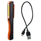 Перезаряжаемый USB-фонарик, Портативный Миниатюрный светодиодный фонарик с COB матрицей, фонарик для технического обслуживания и работы, фонарик с батареей для кемпинга и ночных прогулок