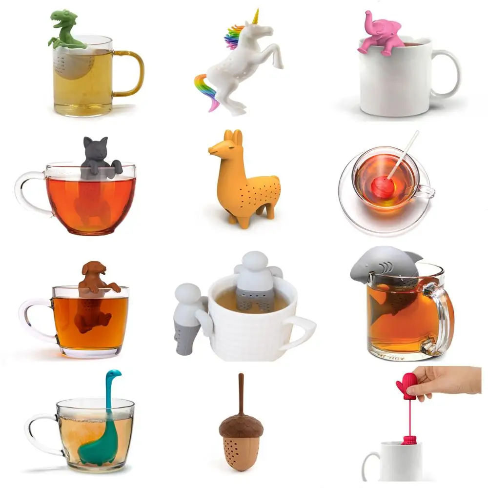 Забавные чай Фильтр нетоксичный инновационные Форма силиконовые заварки сумка