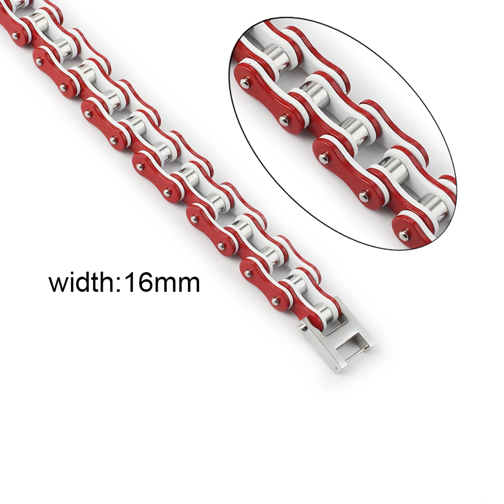 Мужской браслет модные ювелирные украшения для женщин красная белая цепь