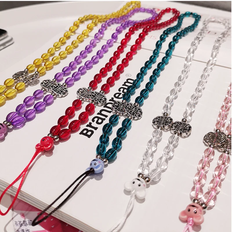 

Pearl Beads Mobile Phone Chain Women Girls Cellphone Strap Anti-Lost Lanyard Hanging Jewelry With Shoulder Neck Keychain lanyard