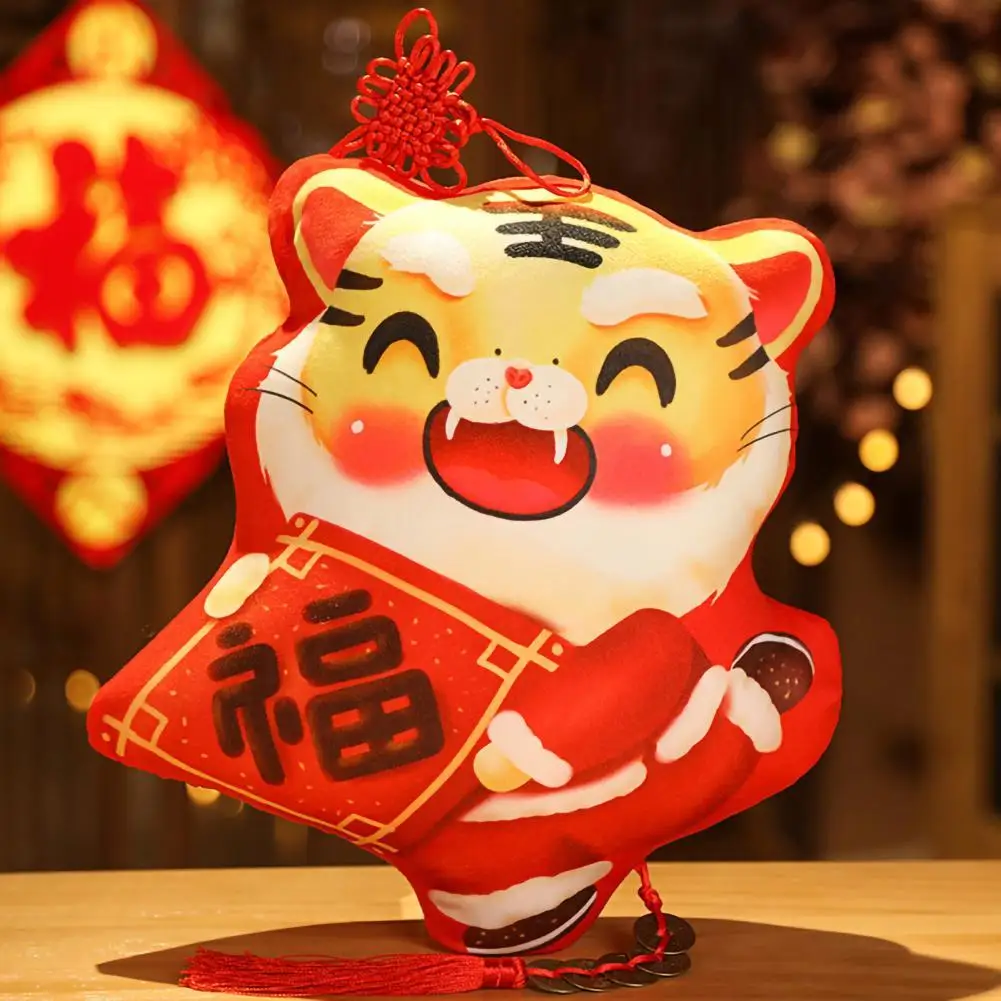 

Tiger Plush Toy Fine Workmanship Cute Soft Collection Chinese Zodiac Tiger Plush Pendant