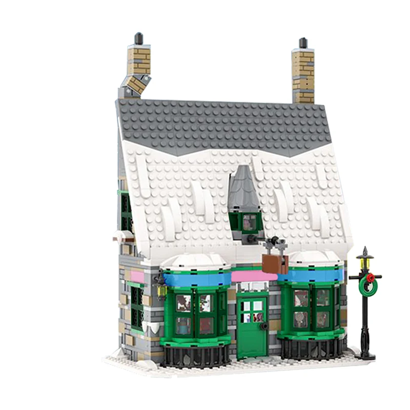 

Candy House Store Christmas Series Winter Village Post Office Building Block Idea Assemble House Bricks Toys Child Birthday Gift