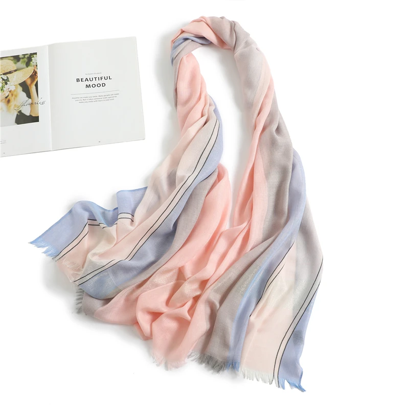 

Women Hijab Scarf Warm Wool Blend Pashmina Headband Foulard Female Winter Shawl Wrap Bufanda Lady Fashion Scarves 2020 New