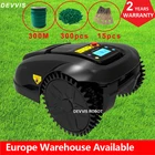 Умный робот-триммер для газона, с гироскопом, управлением через приложение, газонокосилка с литий-ионным аккумулятором 4,4 А  ч, проводом 300 м, Колышками 300 шт.