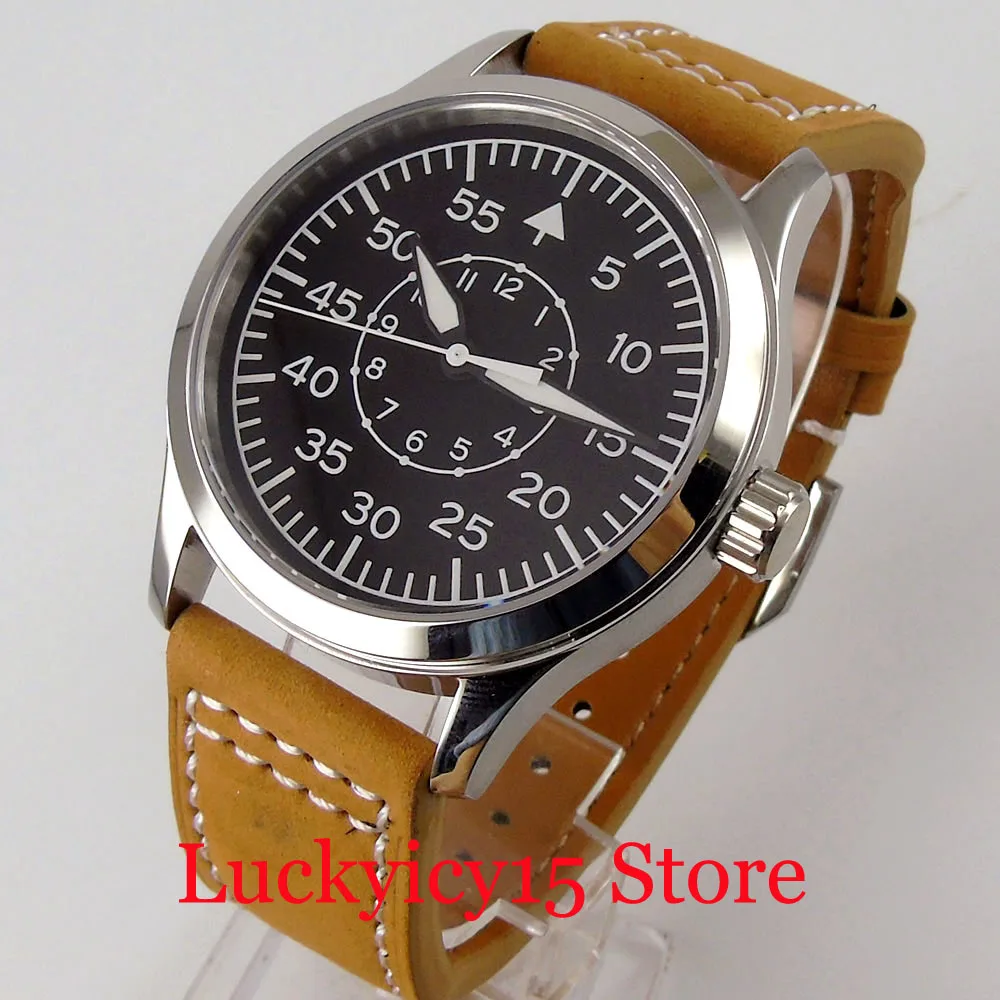 

Новые Автоматические Мужские часы Nologo, зеленый светящийся циферблат, 21 драгоценность, MIYOTA 8215, движущийся мужской t кожаный ремешок, вид сзад...