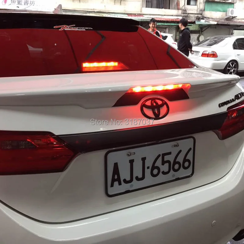 for Toyota Corolla Rear Wing 2014-2017 ABS Plastic Unpainted Color Roof Spoiler Trunk Lip Boot Cover Car Styling | Автомобили и