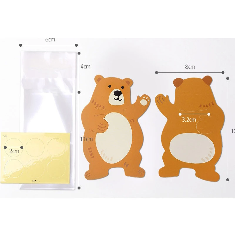 10pcs Cute Animal Candy Bag Cookie Gift Packaging Bags Birthday Decorations Kids Party Favors for Biscuits Snack Sweets Package | Дом и сад