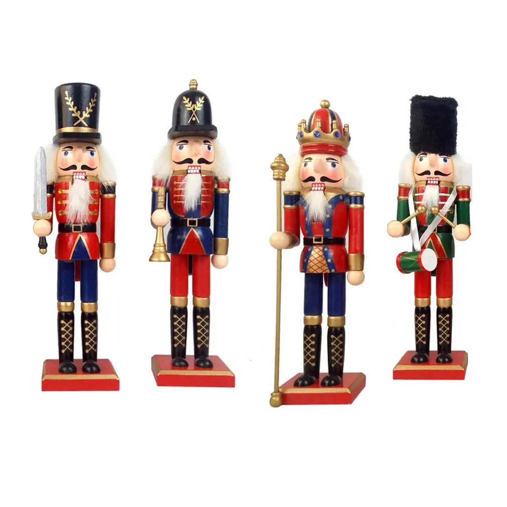 

Christmas Decorations Nutcracker Puppet Creative Wooden Handicraft Ornaments Cartoon Children Christmas Gift