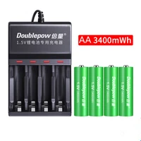 new 1 5v 3400mwh aa rechargeable lithium battery intelligent fast charge by dedicated aa aaa battery charger