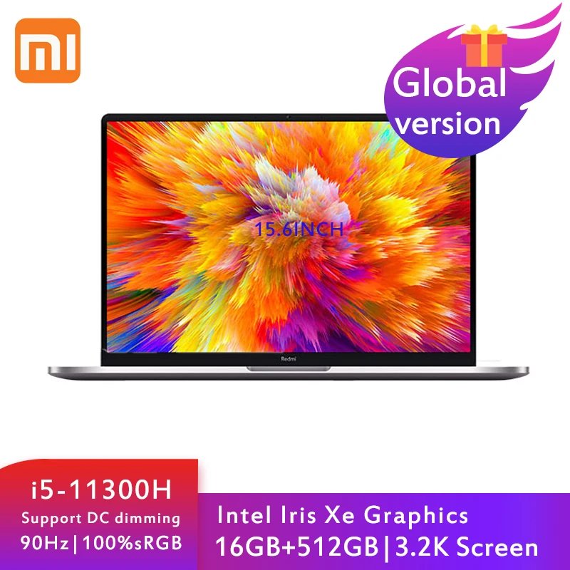 

Ноутбук Xiaomi Mi RedmiBook Pro 15, 15,6 "Ноутбук i5-11300H, 16 ГБ DDR4 512 Гб SSD, Intel Iris Xe 3,2 K 90 Гц, Win10, ноутбуки, ПК 100% sRGB