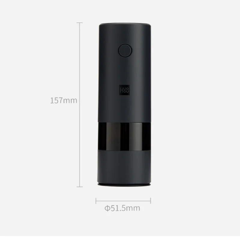 Huohou Electric Automatic Mill Pepper and Salt Grinder LED Light 5 Modes Peper Spice Grain Porcelain Grinding Core Kitchen | Электроника