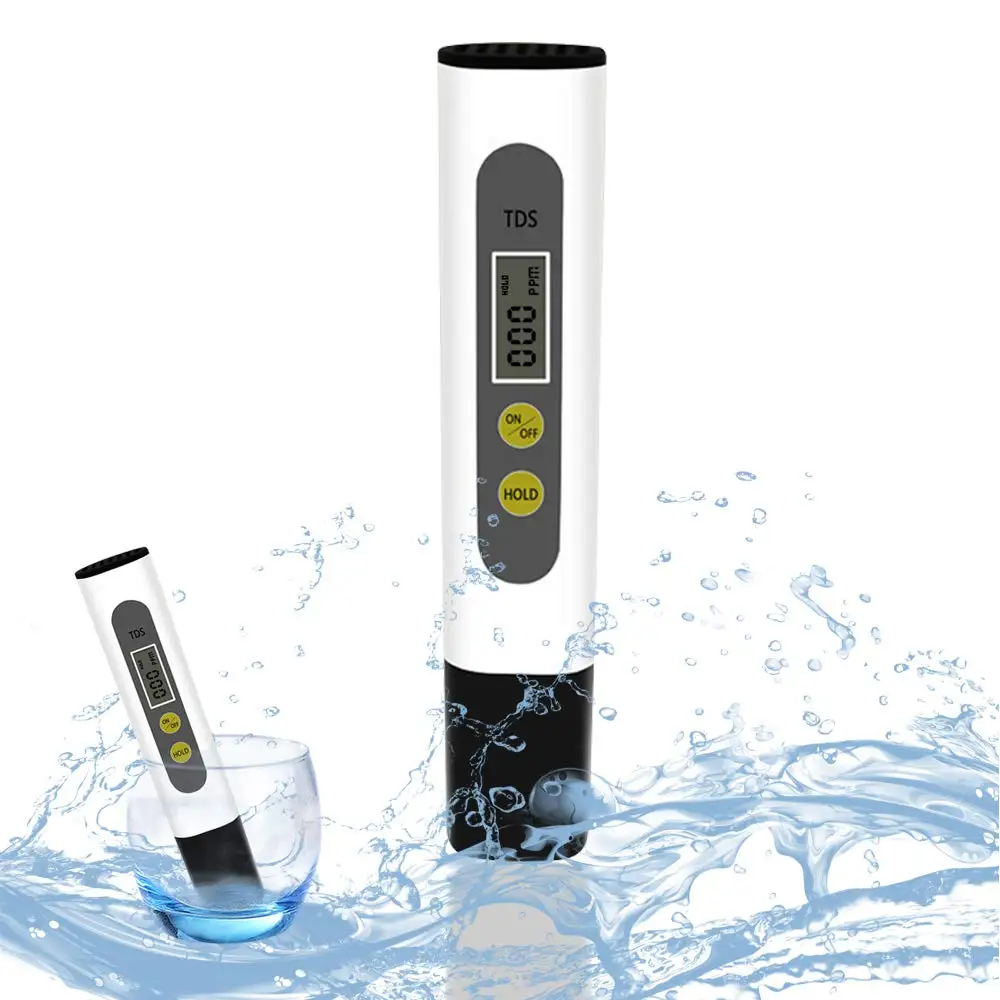 Измеритель TDS цифровой тестер качества воды 0-9999ppm для питьевой аквариумов систем