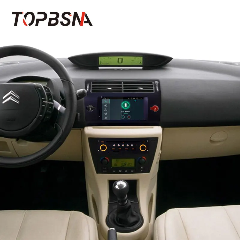 Topsna Android 10 автомобильный dvd-плеер для Citroen C4 Quatre Triumph 2004-2012 gps навигация авто мультимедийная лента рекордер Авто wifi