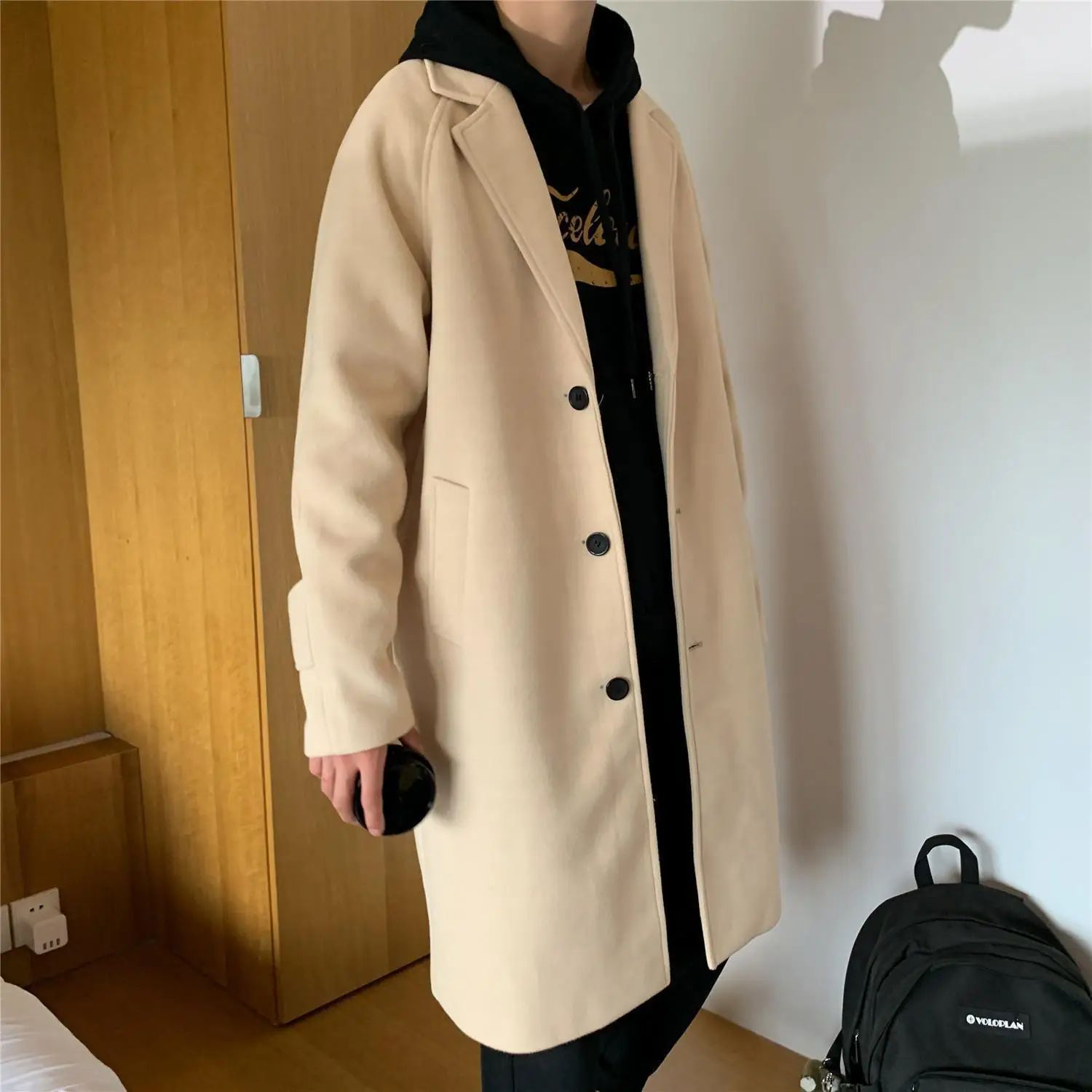 

2021 Casual Long Wool Men Coats Winter Long Coat Men Jacket Winter Single Breasted Overcoat Men Trench M-5XL