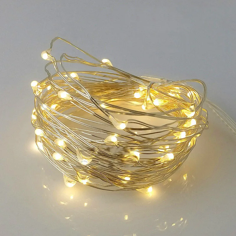 СВЕТОДИОДНЫЕ гирлянды Батарея приведенный в действие Медный провод Звездное