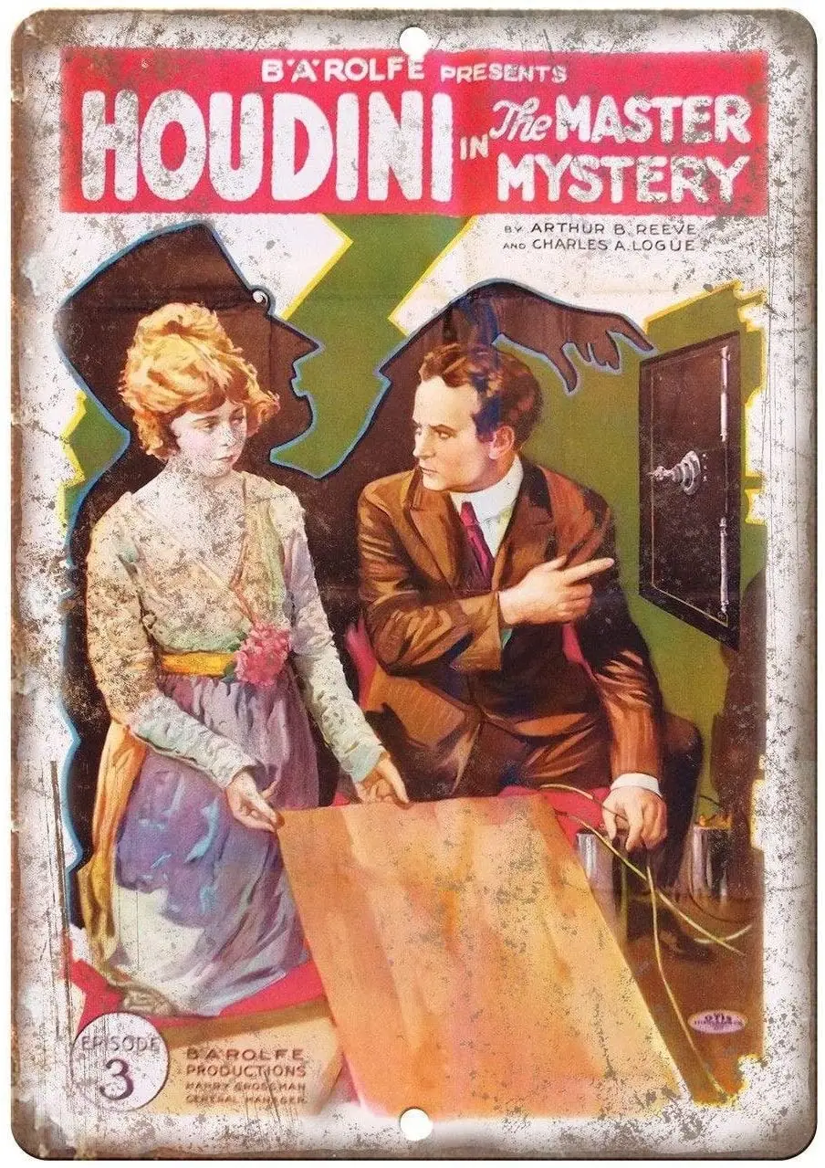 

Metal Wall Sign Tin Sign Houdini Home Living Room Store Outdoor Wall Decoration Old-fashioned Retro Metal Sign 8X12 Inch