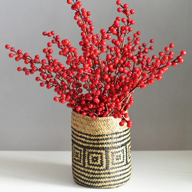 

Hand-woven Straw Storage Basket Nordic Style Garden Flower Pot Plant Container