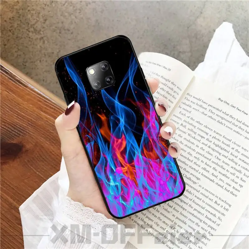 Fashion Flame patrón DIY Painted Bling Phone Case For Huawei Mate 9 20X 10 30 20Pro 20Lite NOVA 3I 3E 4 5 5I PRO | Мобильные