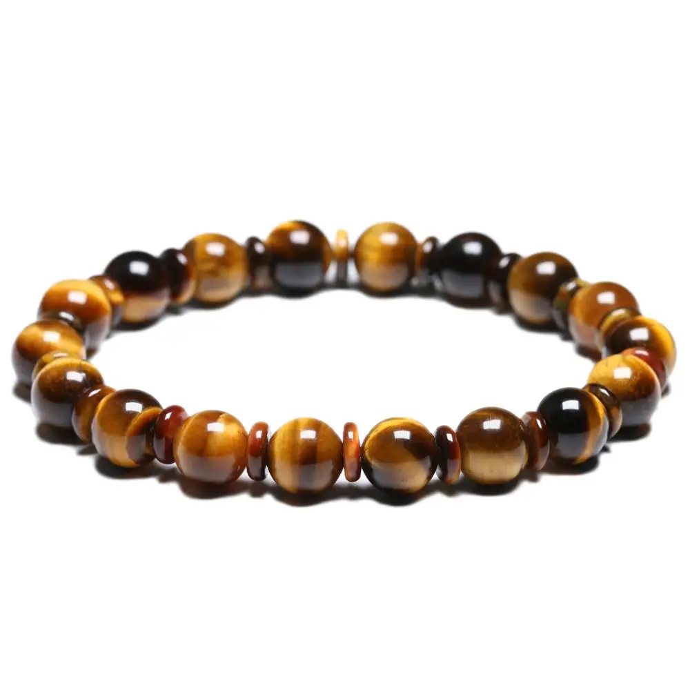 Натуральный камень браслеты для женщин драгоценный тигровый глаз 8 мм бусины