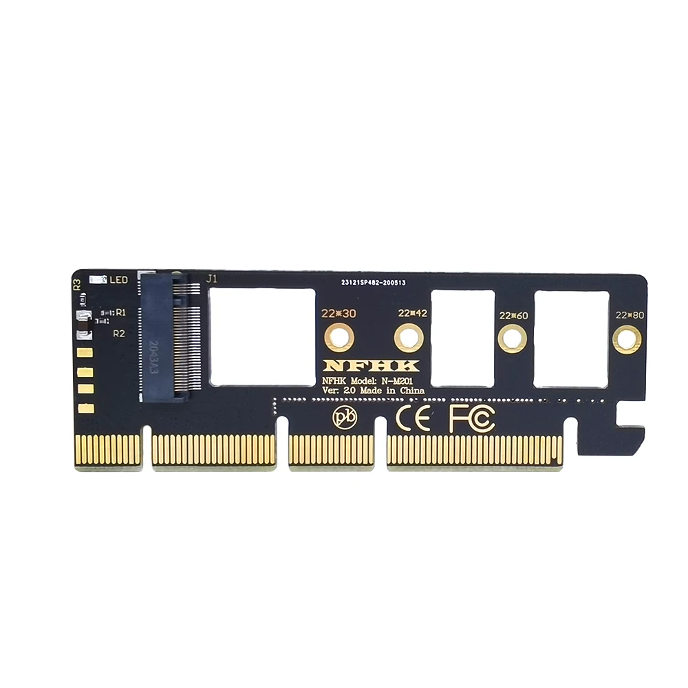 Новая плата расширения M.2 NVME PCIE на M2 светодиодный адаптер SSD x16 компьютерный