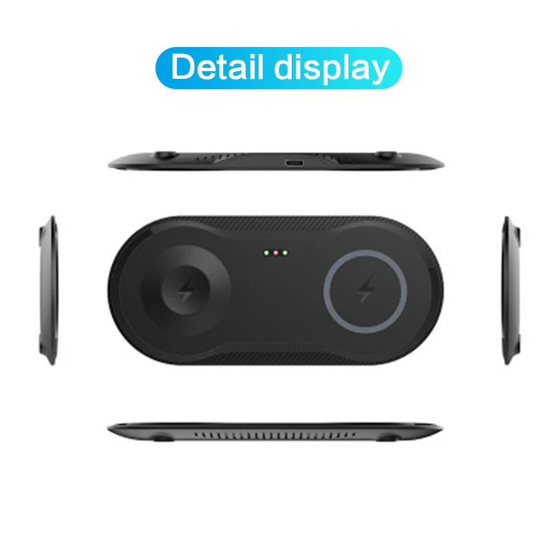 

10W Dual Wireless Charger for iPhone 11 Pro X XS XR 8 Samsung S10 S9 Note10 9 8 Fast Wireless Charging Pad For Apple Watch 4 3 2