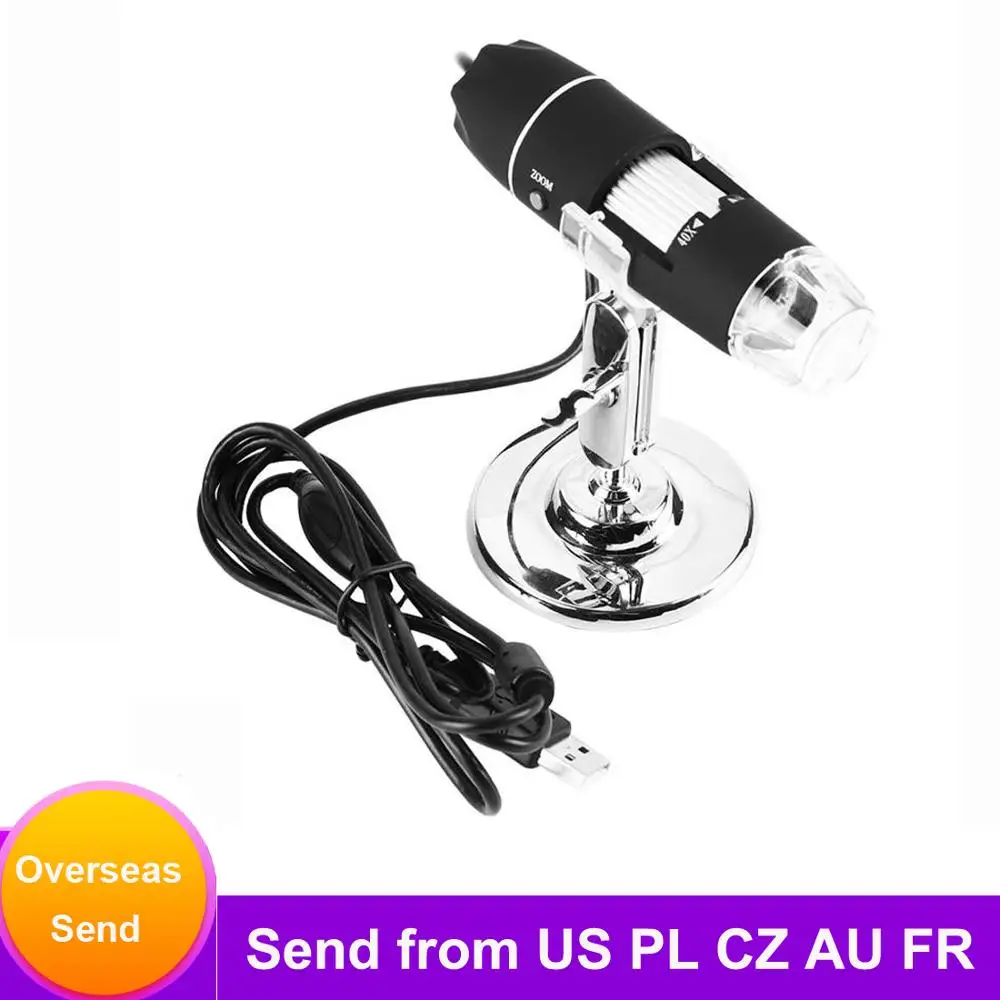 

Портативный 1000X USB Ручной цифровой микроскоп, USB интерфейс, Электронные Микроскопы с 8 светодиодами и кронштейном