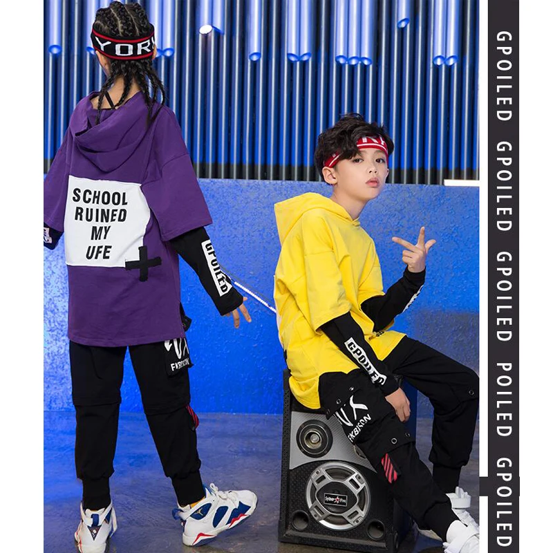 Kids Cool Hip Hop Clothing Long Sleeve Shirt Top Running Camouflage Pants for Girl Boy Jazz Dance Costume Clothes Wear | Тематическая