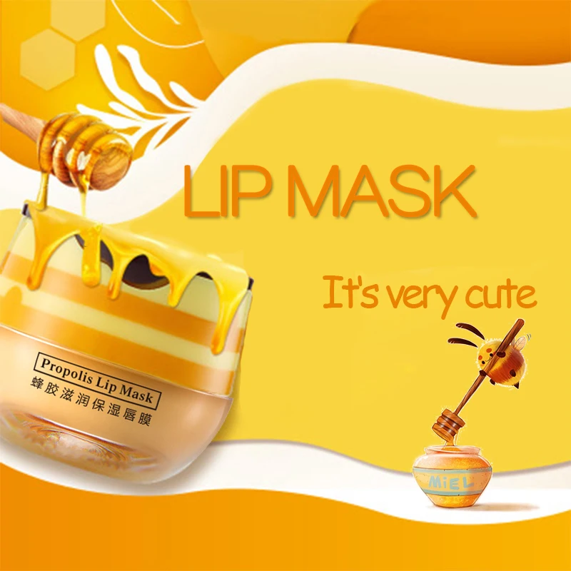 Фирменная маска для сна губ прополиса отшелушивающий бальзам увлажняющие питают