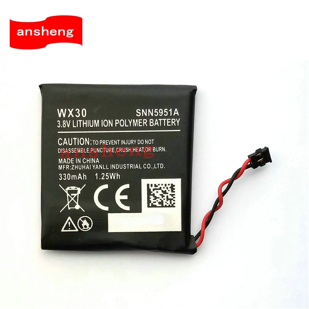 Новый оригинальный аккумулятор 300 мАч WX30 SNN5951A для смарт часов Motorola Moto 360 (1 го