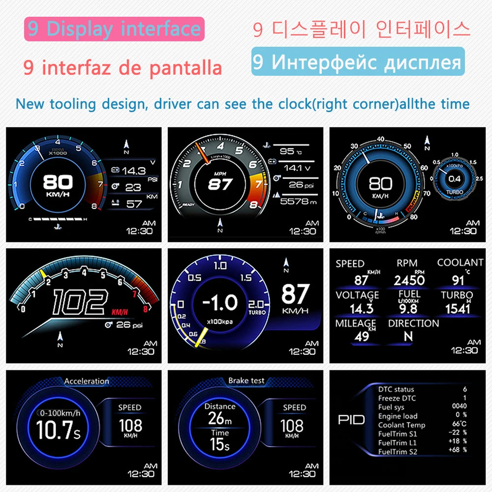 Автомобильный датчик HUD цифровой одометр дисплей новейший автоматический OBD2 + GPS