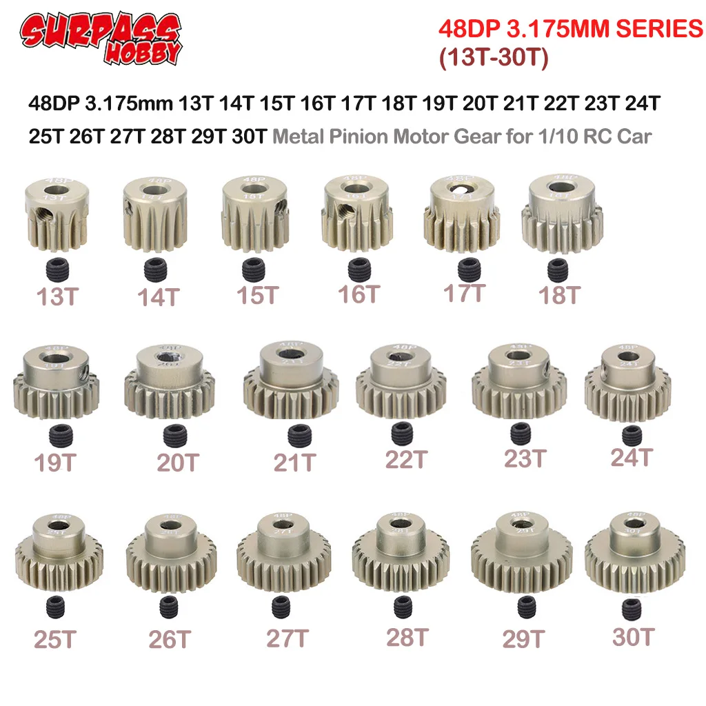 1 шт 48dp 3175 мм 13t 14t 15t 16t 17t 18t 19t 20t 21t 22t 23t 24t 25t 26t 27t 28t 29t 30t металл