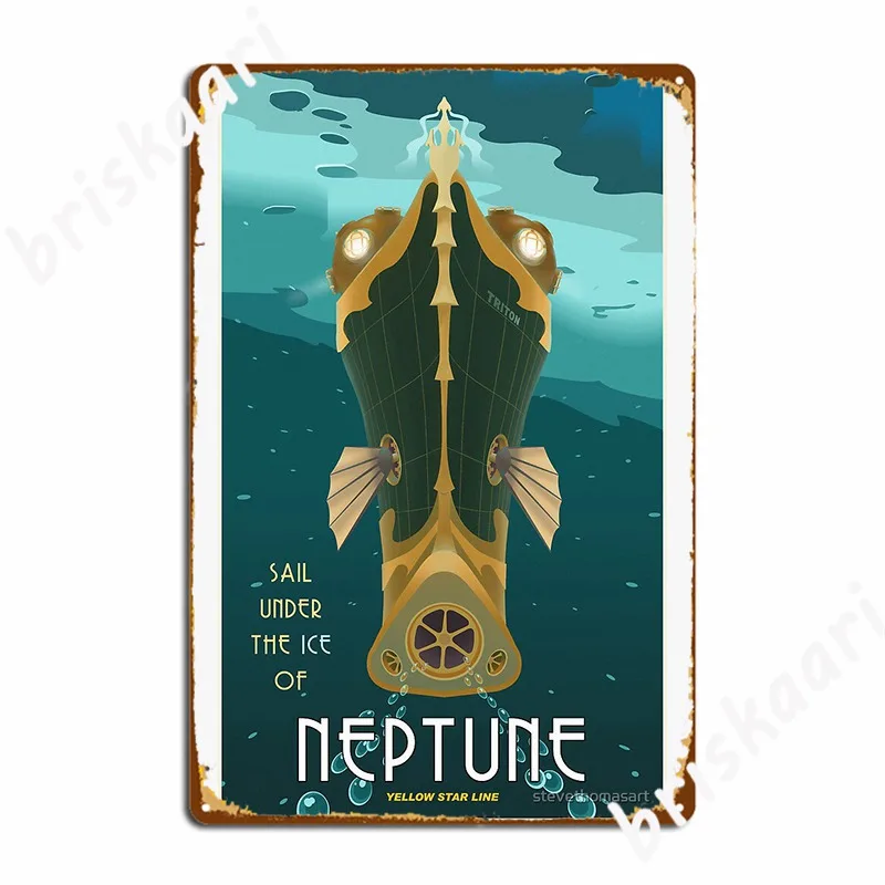 

Нептун, постер для путешествий, металлический знак для кинотеатра, кухни, Настенный декор, печатная фотография, жестяной знак, постер