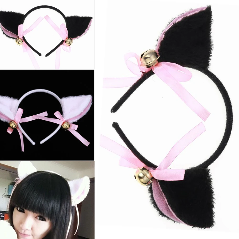 

With Bell Tools Gift Styling Grooming Home Cute Cat Ears Party Accessories Cosplay Hair Clip