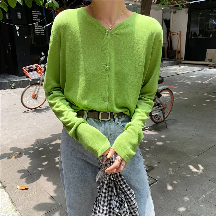 Новинка 2019 модные женские кардиганы вязаные свитера зеленые свитера| |