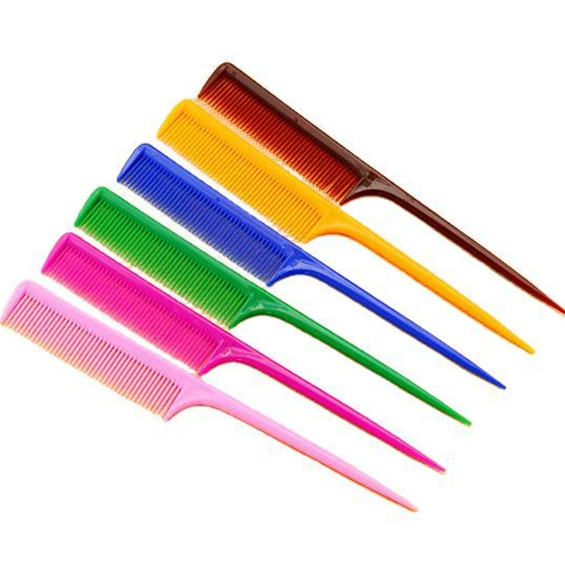 

New Style Fashion Plastic Household Odorless Colorful Beauty Salon Color Multicolor Candy-Colored Hairdressing Combs For Combs