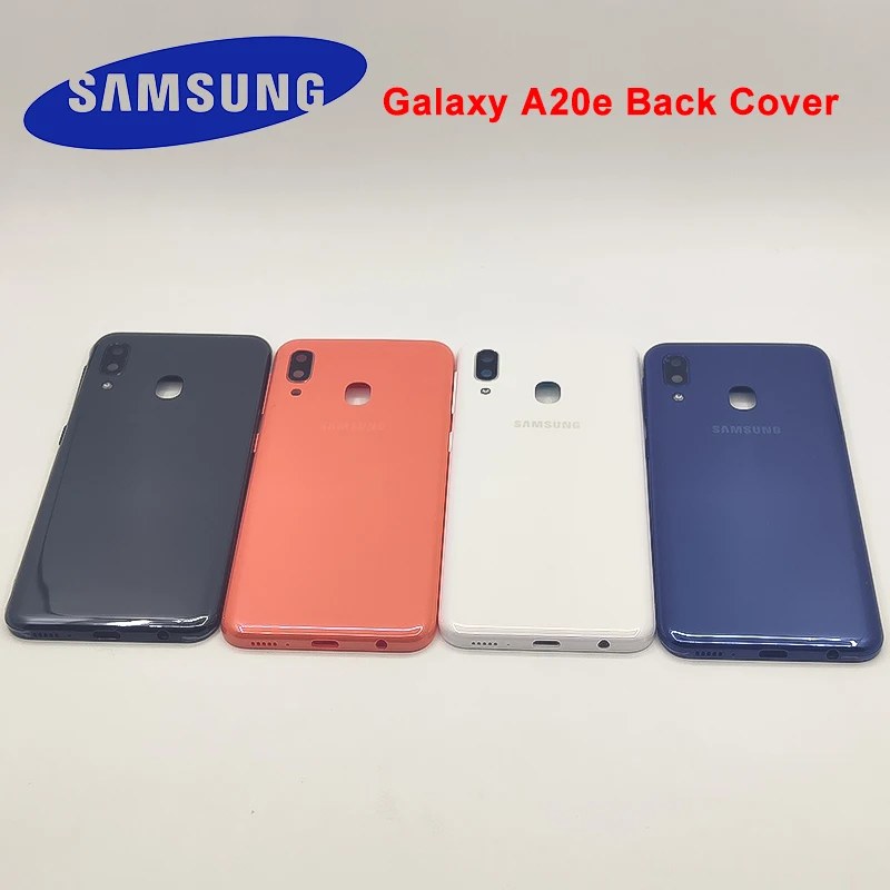 A20e чехол для телефона для samsung Galaxy A20E Задняя крышка батареи Задняя Дверь Корпус чехол Замена ключ для боковой кнопки объектив камеры