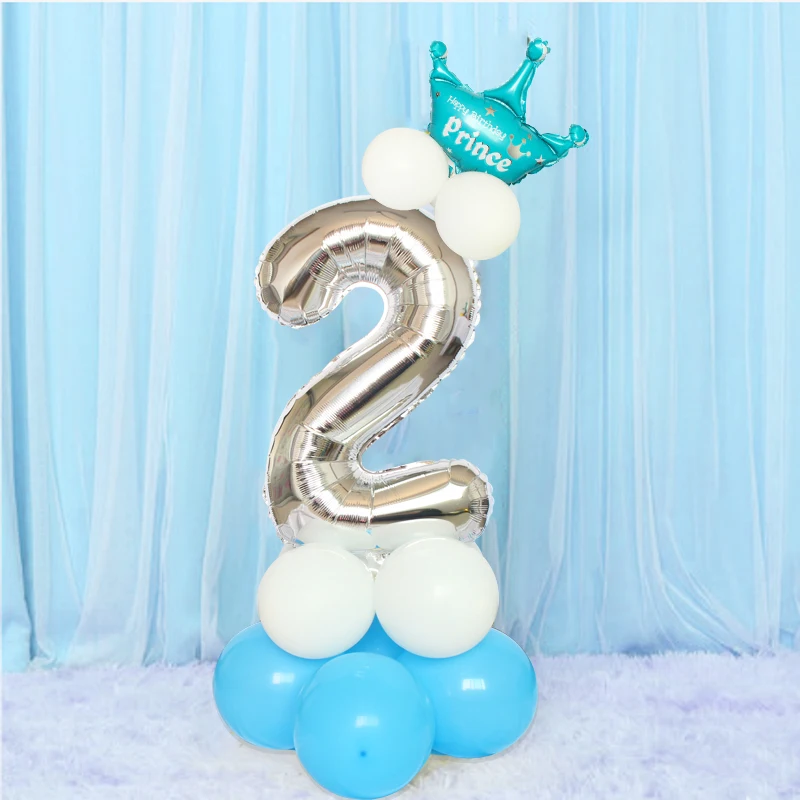 15pcs silver set Lincaier I Am Two баннер из крафт-бумаги и 2 воздушных шара 2 года день рождения для мальчиков и девочек 2 вечерние украшения второй овсянка Близнецы гирлянда - Цвет: 15pcs silver set